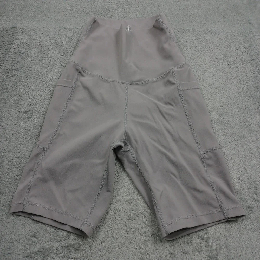 Free People Shorts Womens XS Gray Activewear Pockets Yoga Training